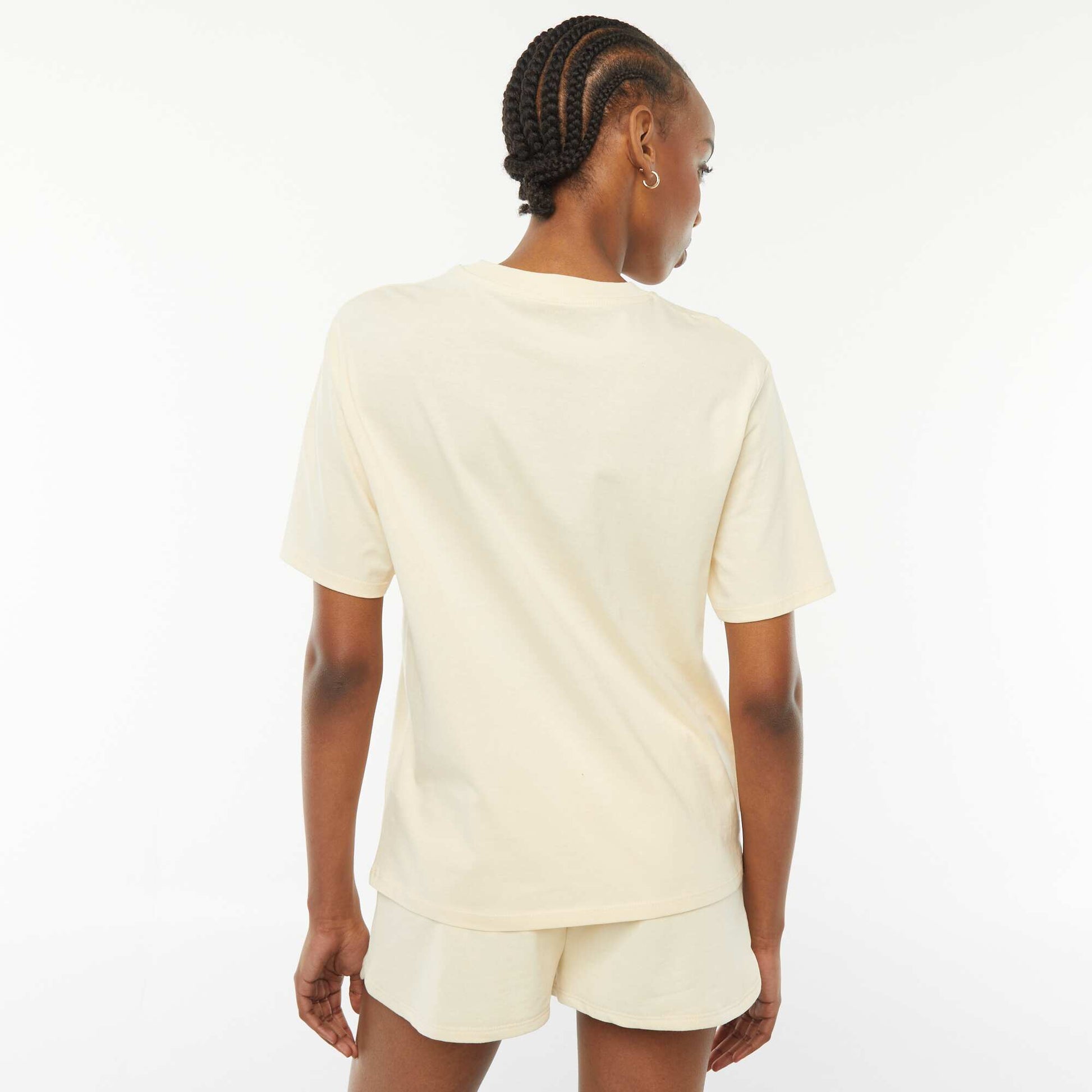 T-shirt manches courtes imprimé JAUNE