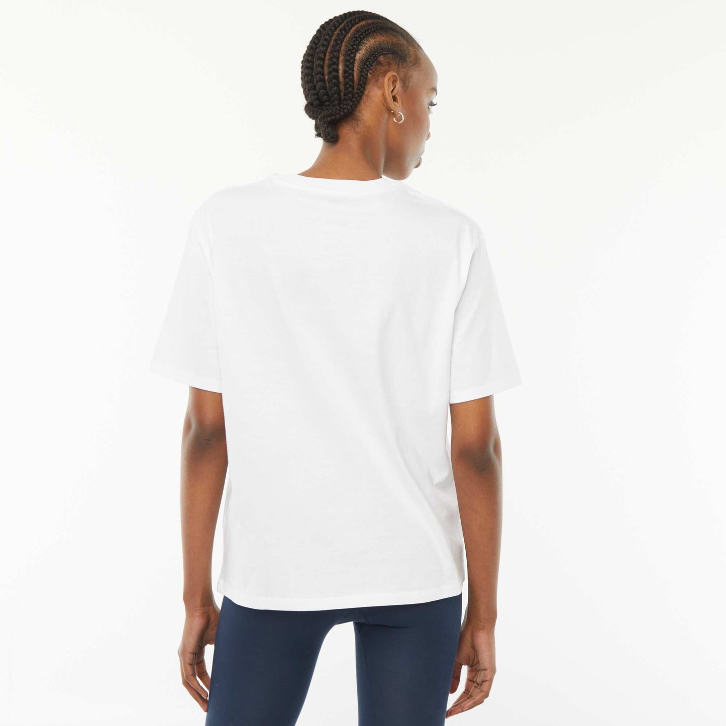 T-shirt manches courtes imprimé BLANC