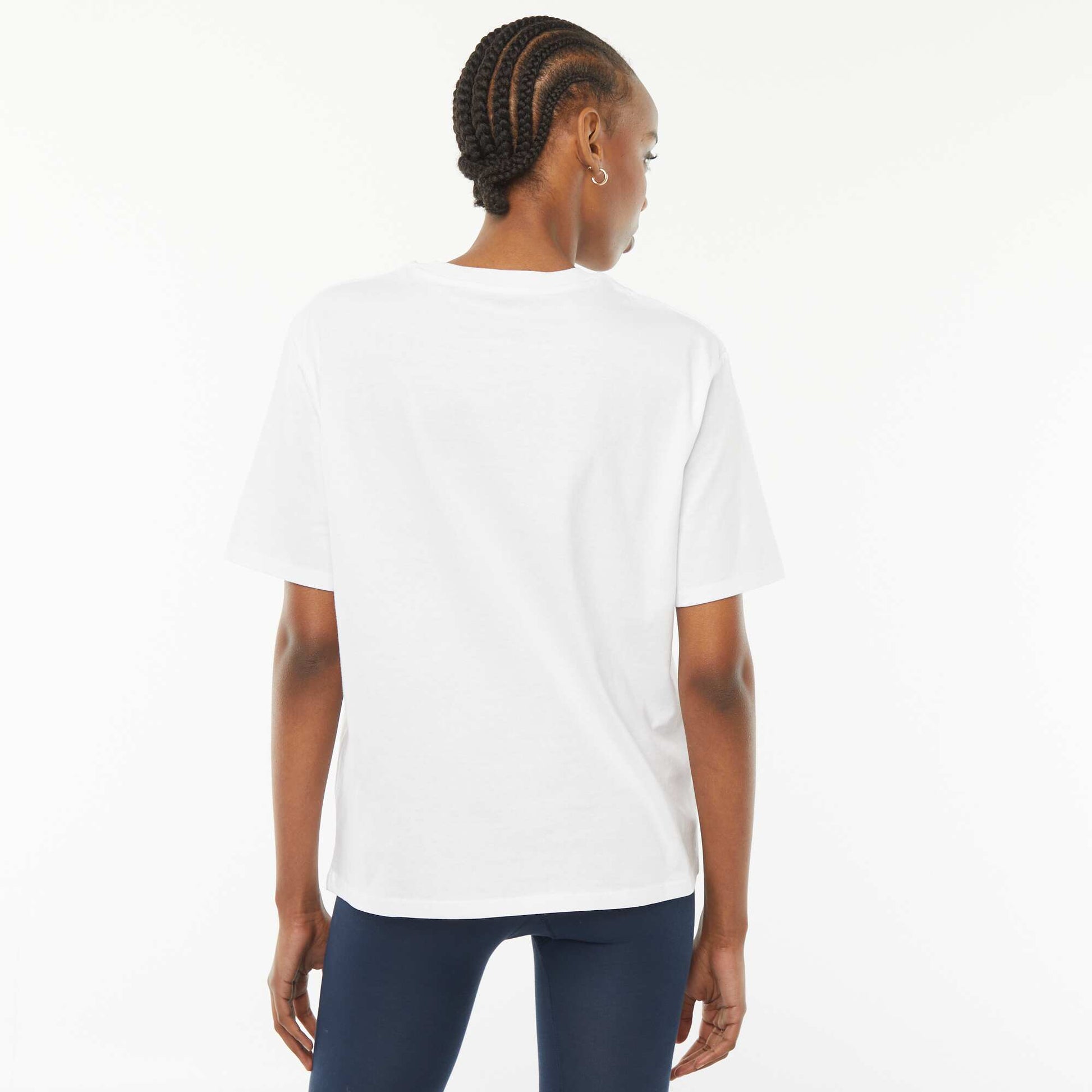 T-shirt manches courtes imprimé BLANC