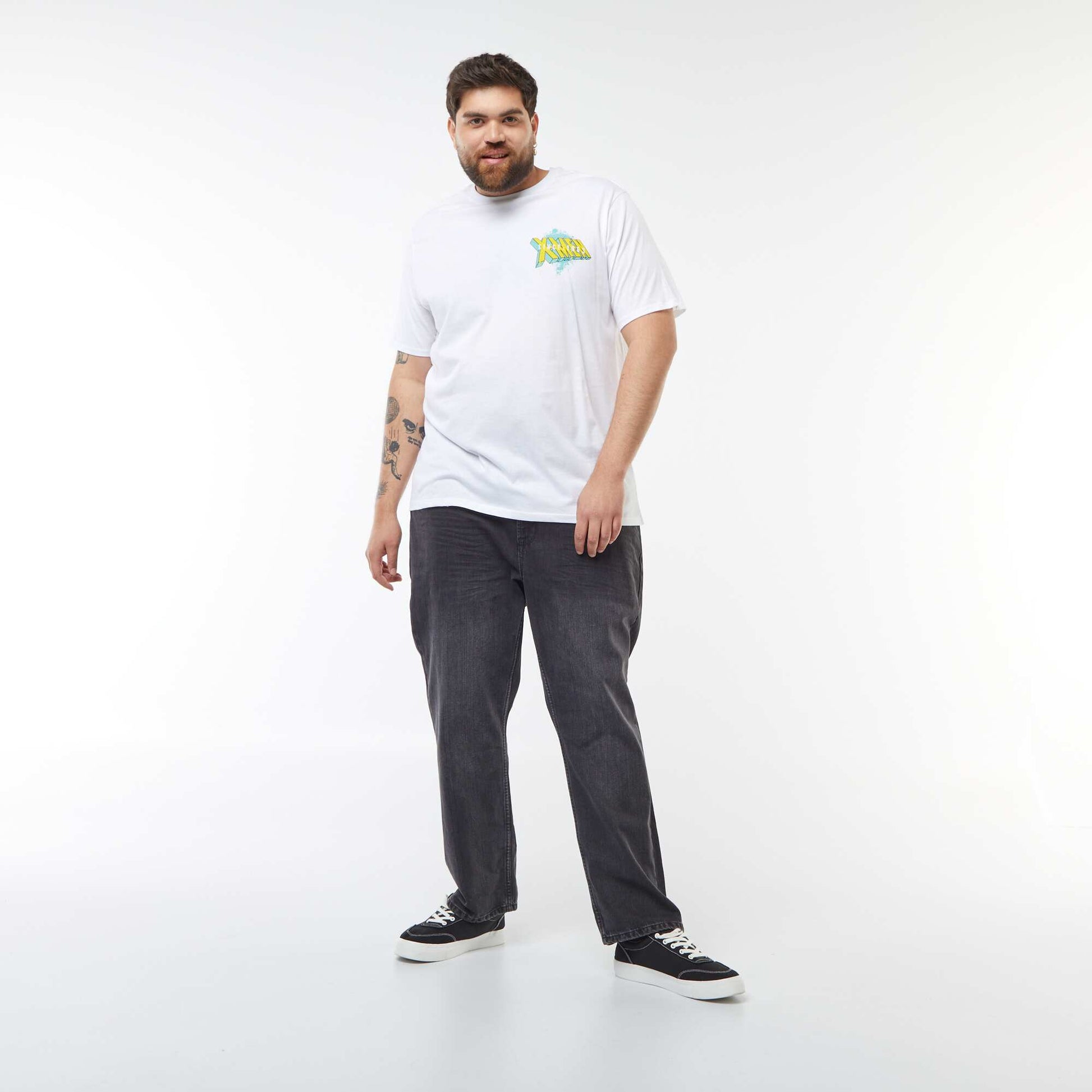 T-shirt imprimé 'X-Men' 'Marvel' manches courtes BLANC