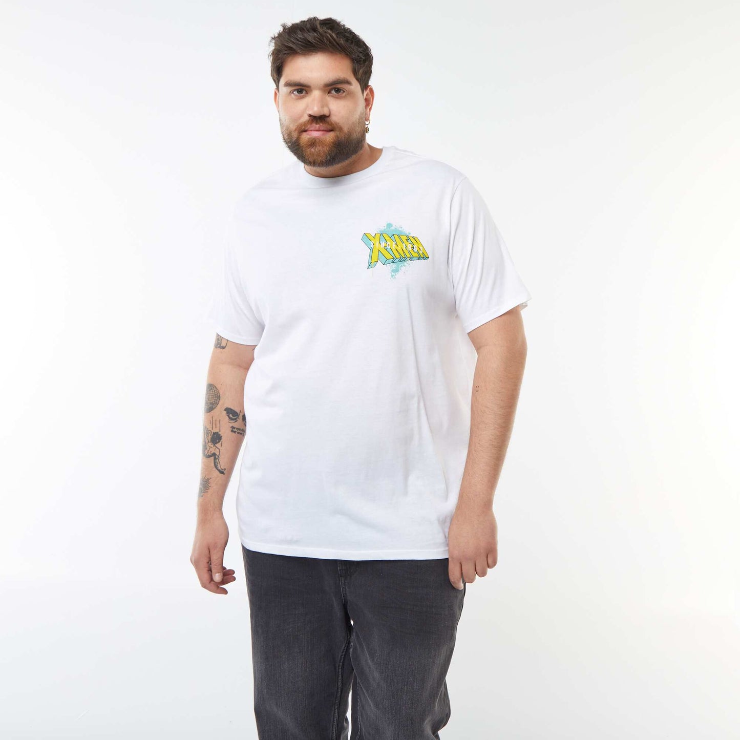 T-shirt imprimé 'X-Men' 'Marvel' manches courtes BLANC