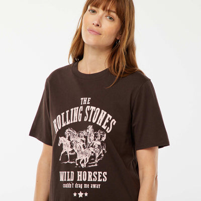 T-shirt à manches courtes 'Rolling Stones' MARRON