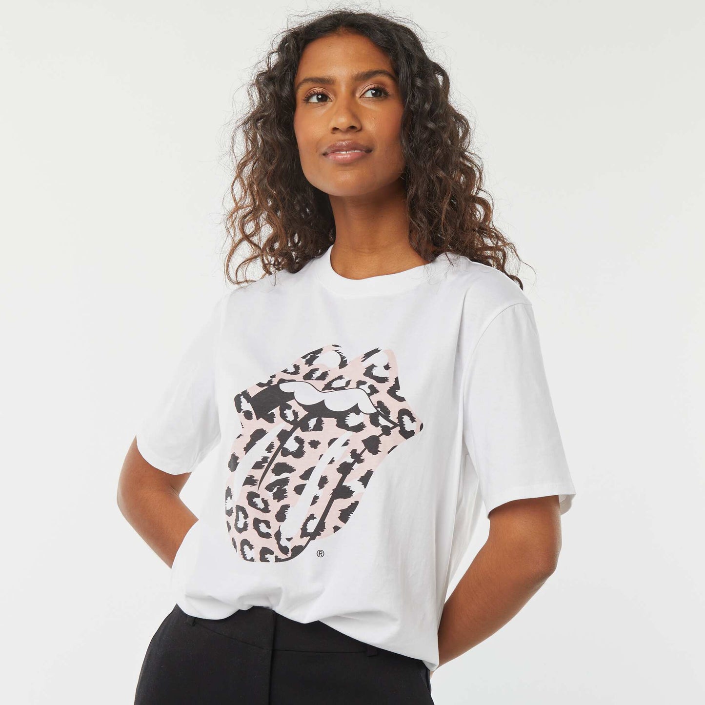 T-shirt à manches courtes 'Rolling Stones' BLANC