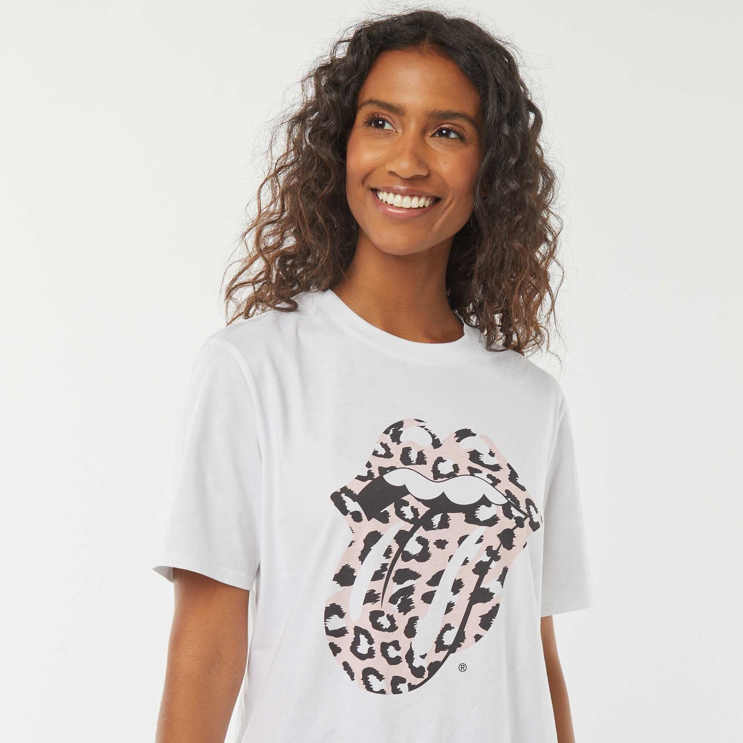 T-shirt à manches courtes 'Rolling Stones' BLANC