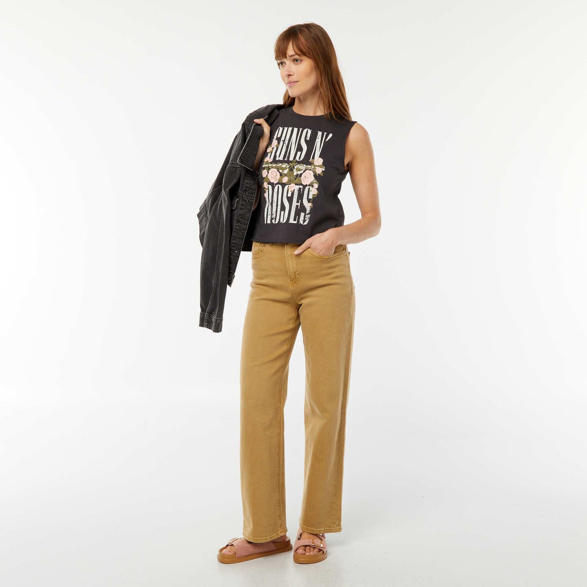 T-shirt sans manches 'Guns N' Roses' NOIR