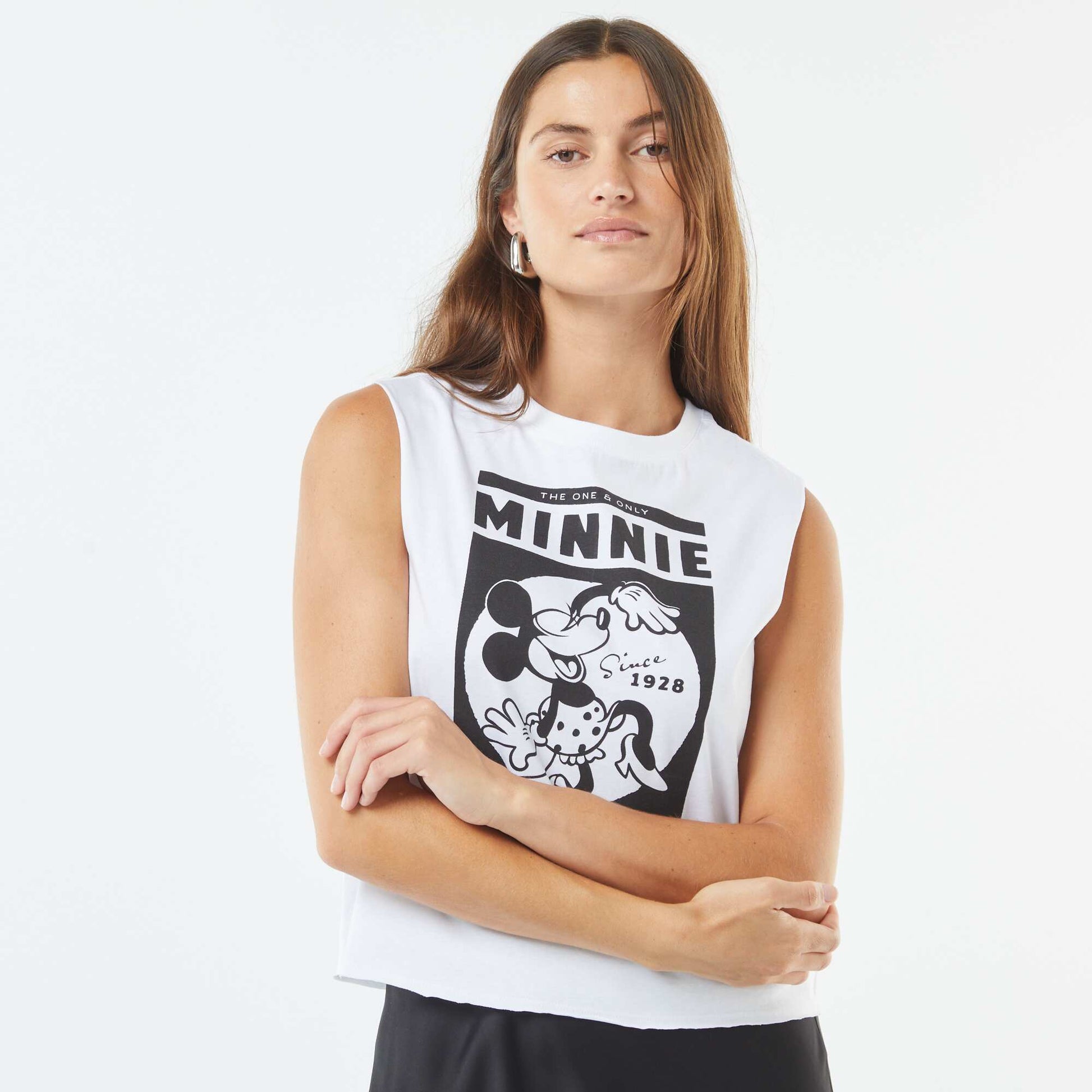 Débardeur imprimé 'Minnie' BLANC