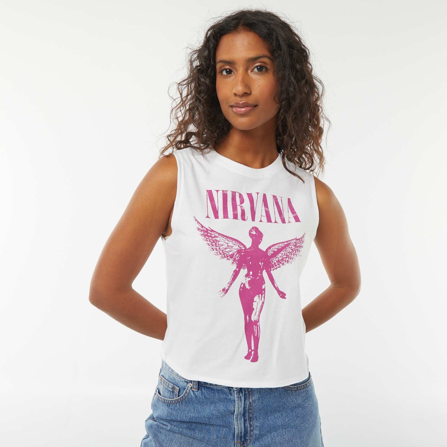 T-shirt sans manches 'Nirvana' BLANC