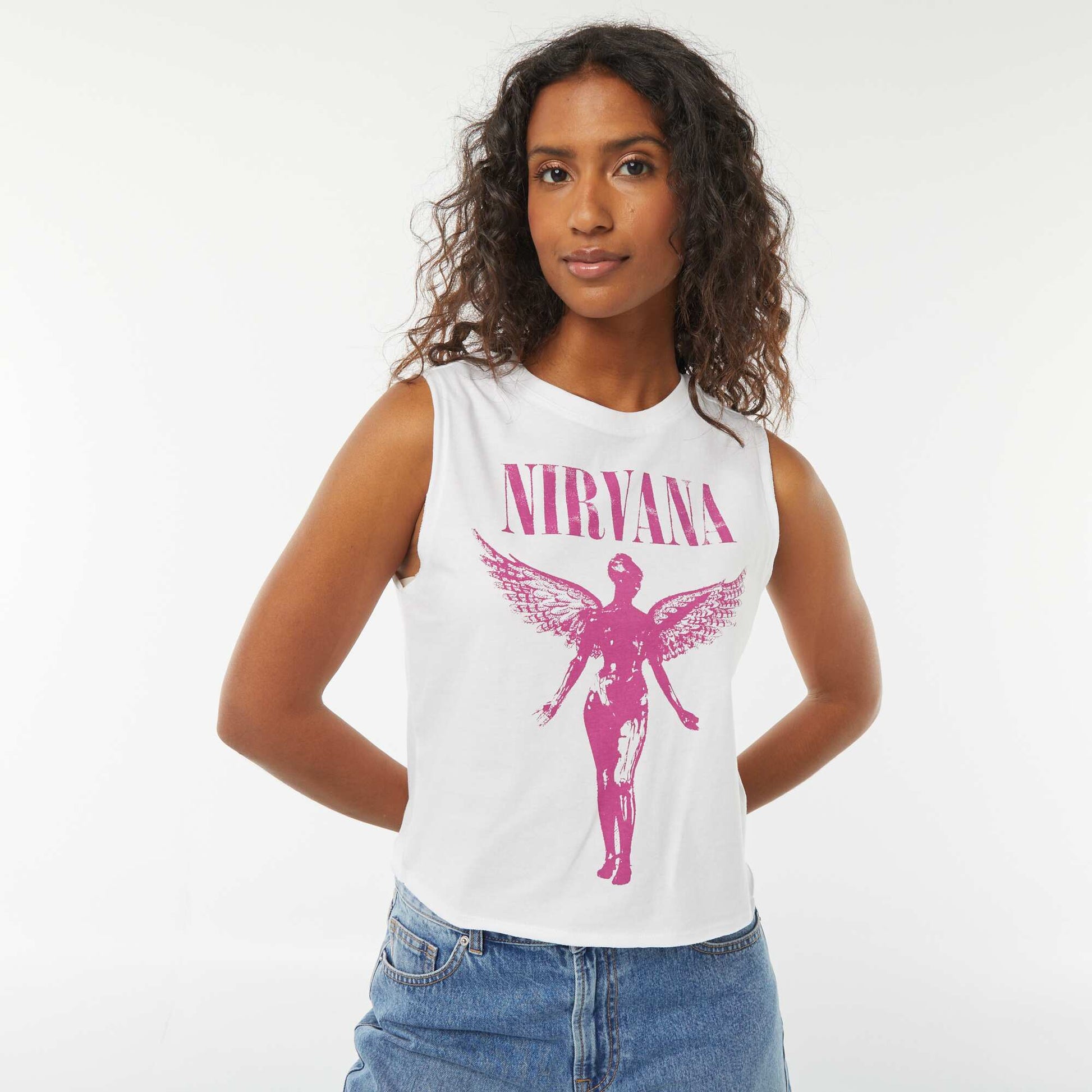 T-shirt sans manches 'Nirvana' BLANC