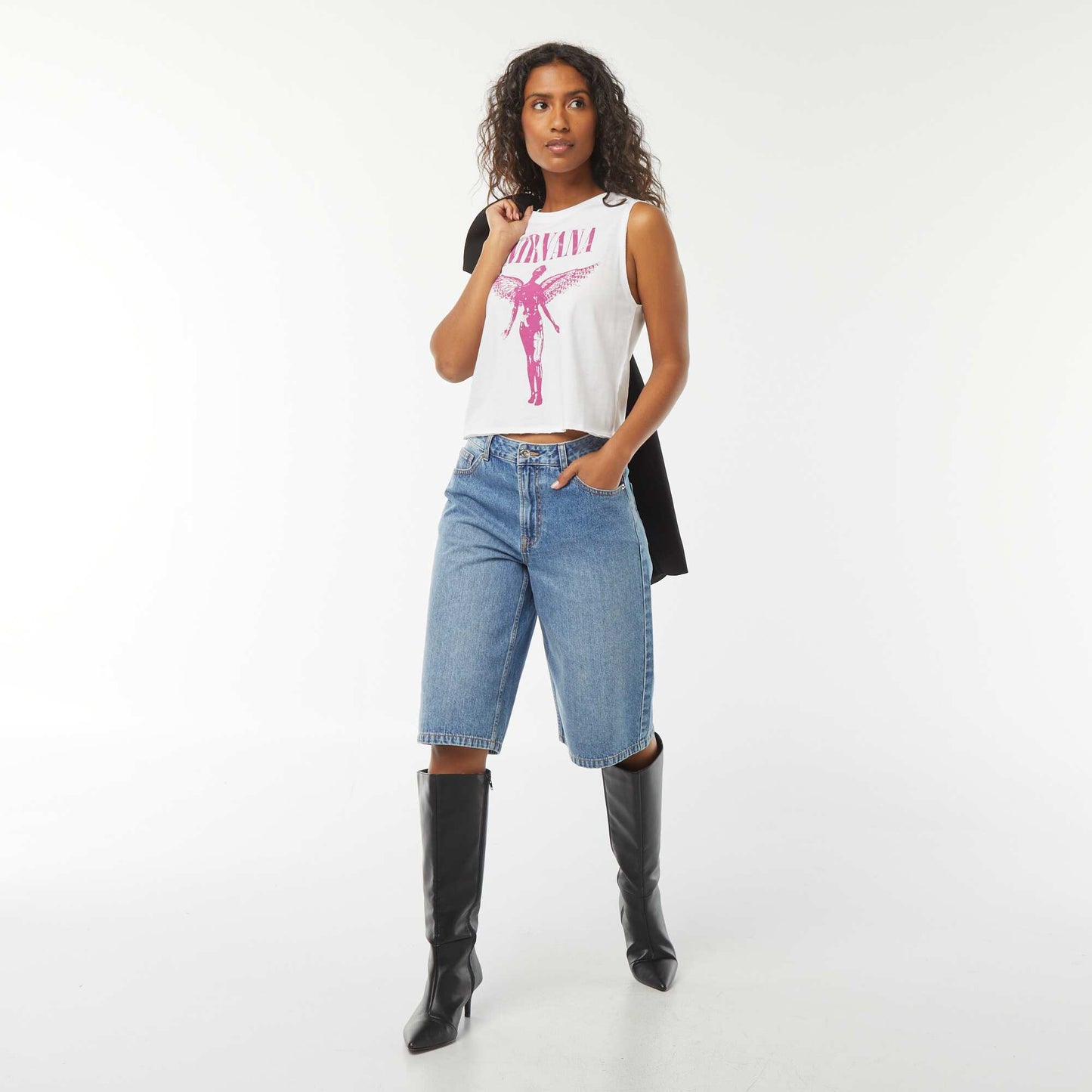 T-shirt sans manches 'Nirvana' BLANC