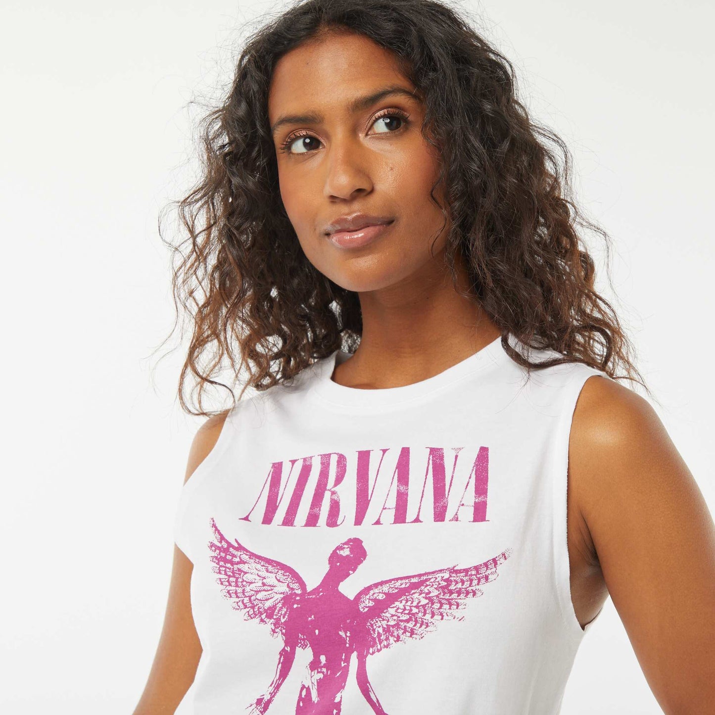 T-shirt sans manches 'Nirvana' BLANC