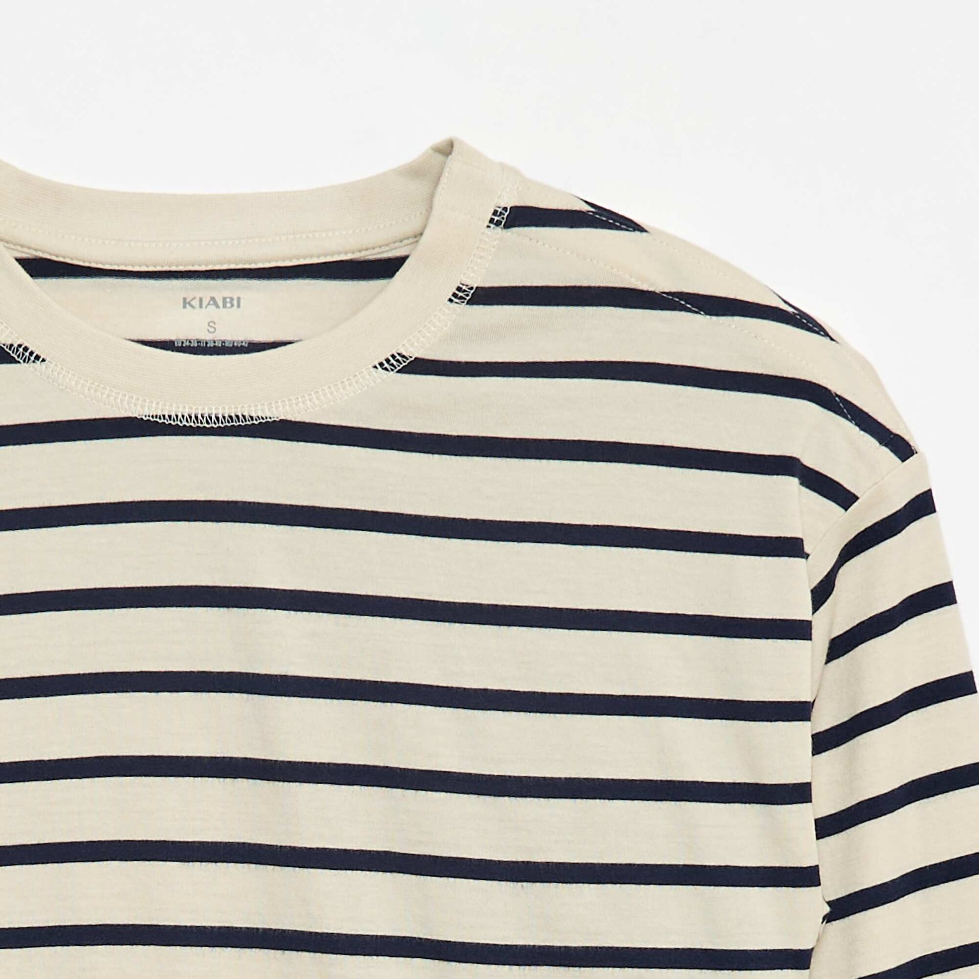 Tee-shirt marinière épaule scratchée - So Easy BLANC