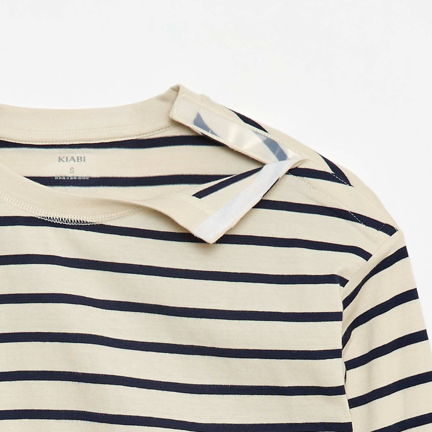 Tee-shirt marinière épaule scratchée - So Easy BLANC
