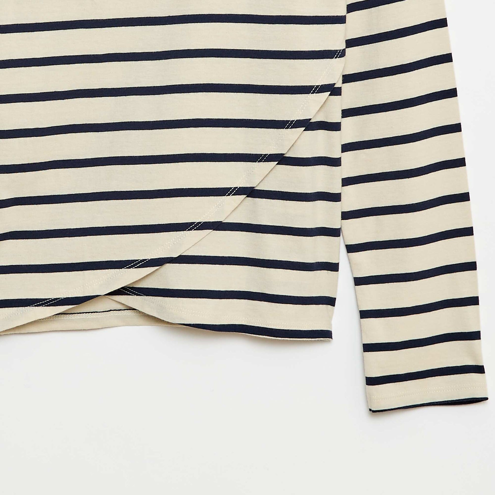 Tee-shirt marinière épaule scratchée - So Easy BLANC