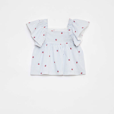 T-shirt à manches courtes avec imprimé BLANC