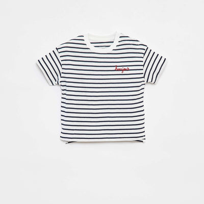 T-shirt à manches courtes avec imprimé BLANC