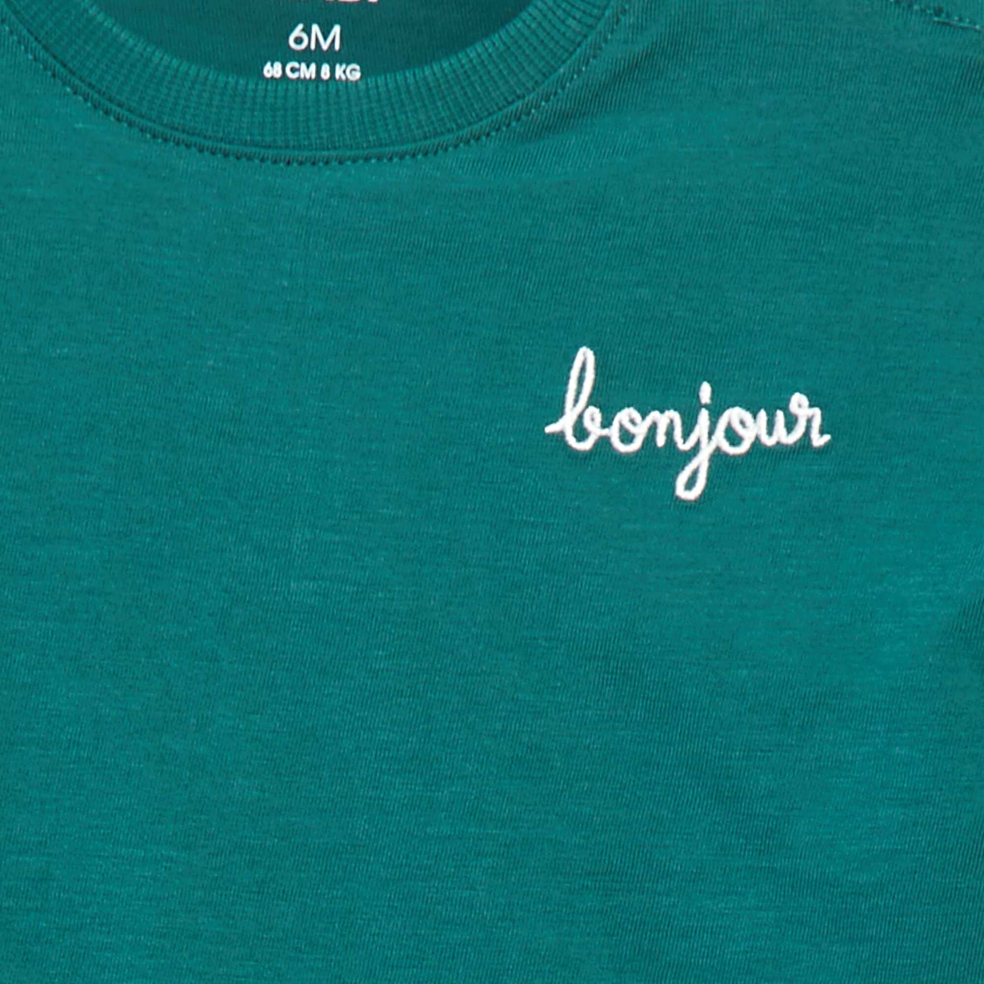T-shirt à manches courtes avec imprimé VERT