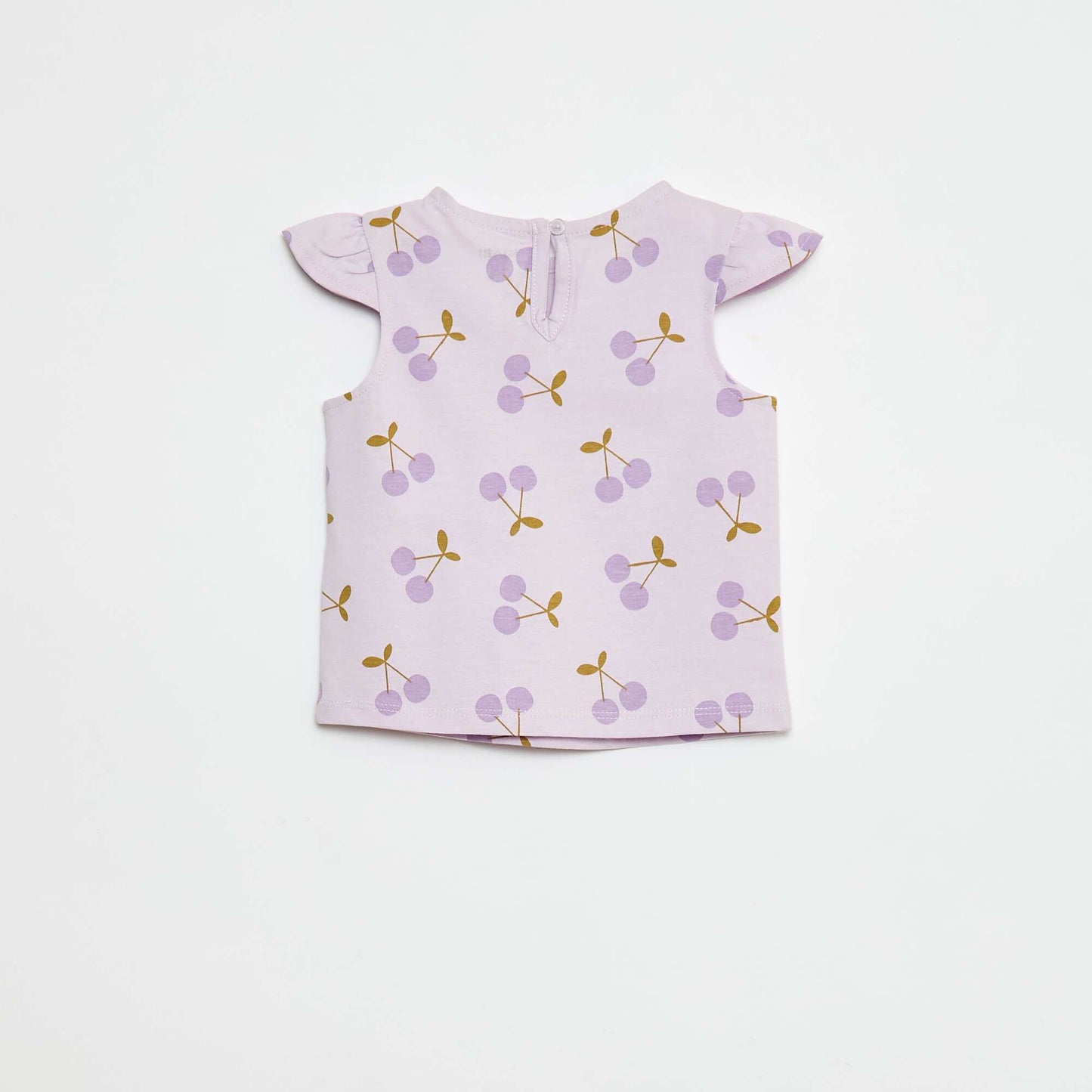 T-shirt à motif avec emmanchures volantées VIOLET