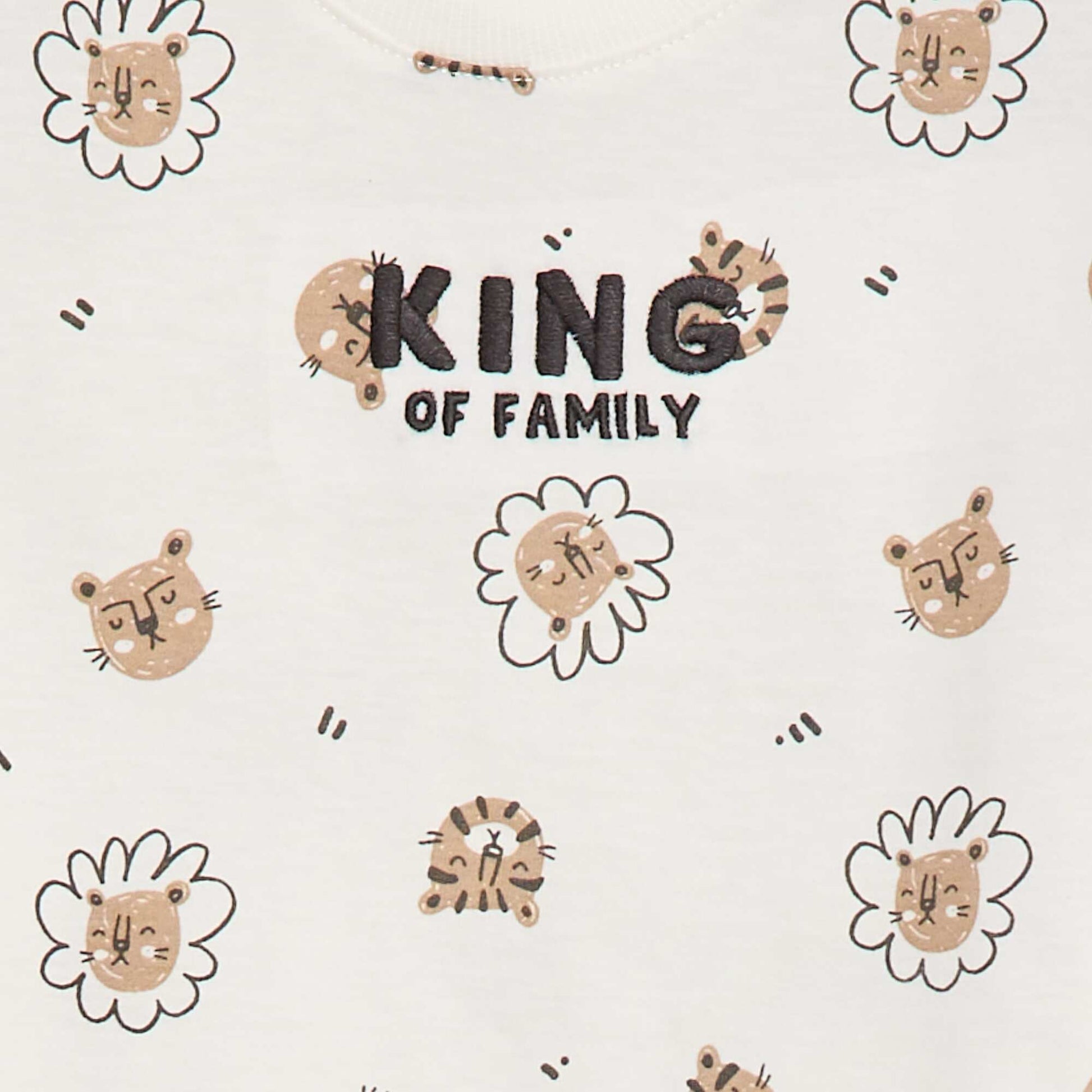 T-shirt à manches courtes imprimé BLANC