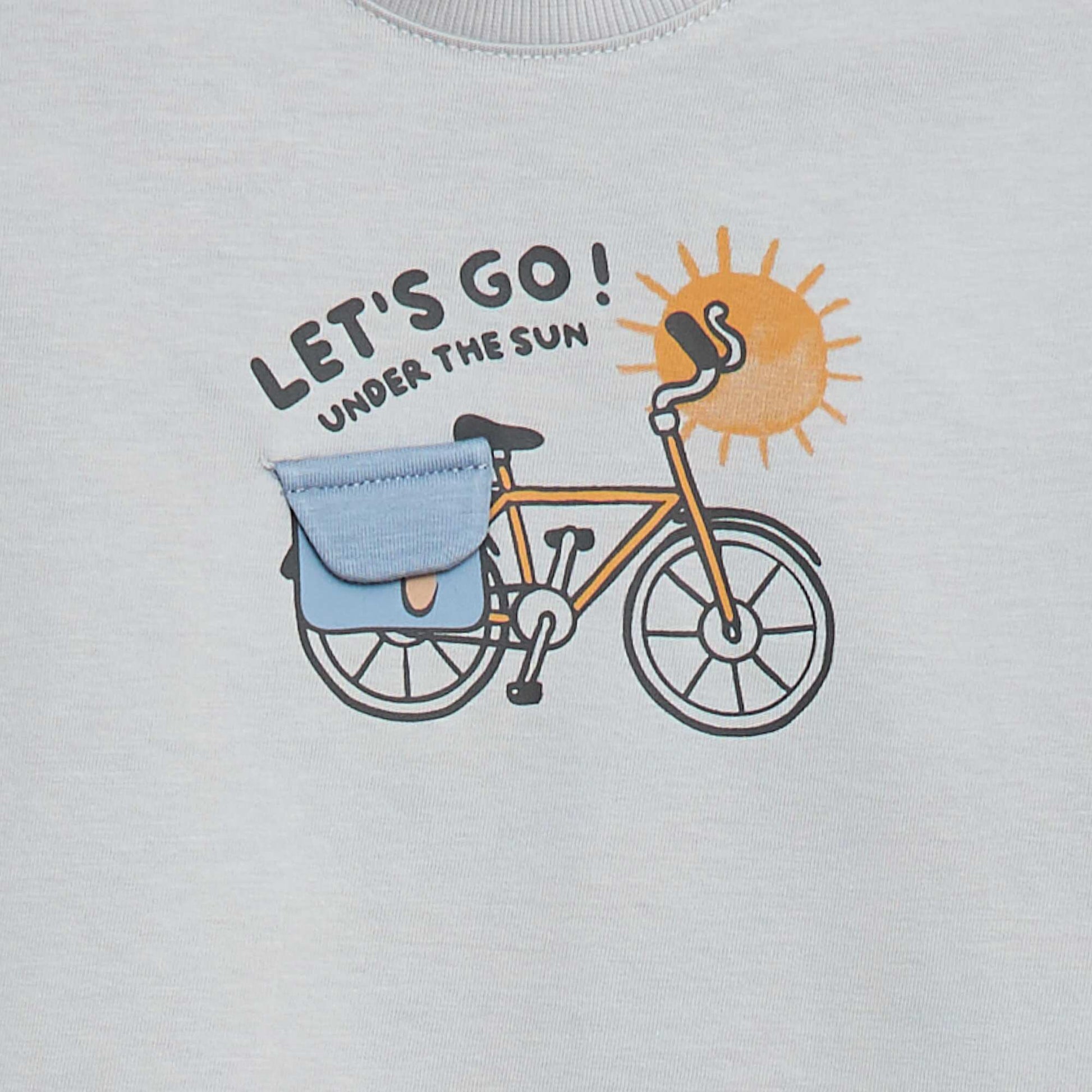 T-shirt à manches courtes imprimé BLEU