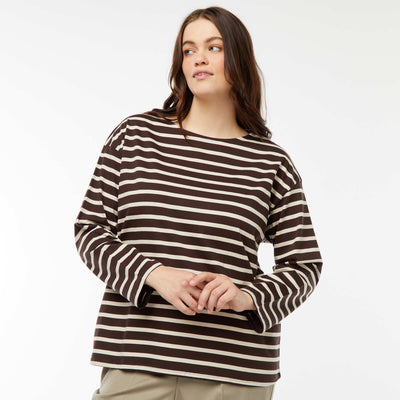 Tee-shirt marinière oversize MARRON