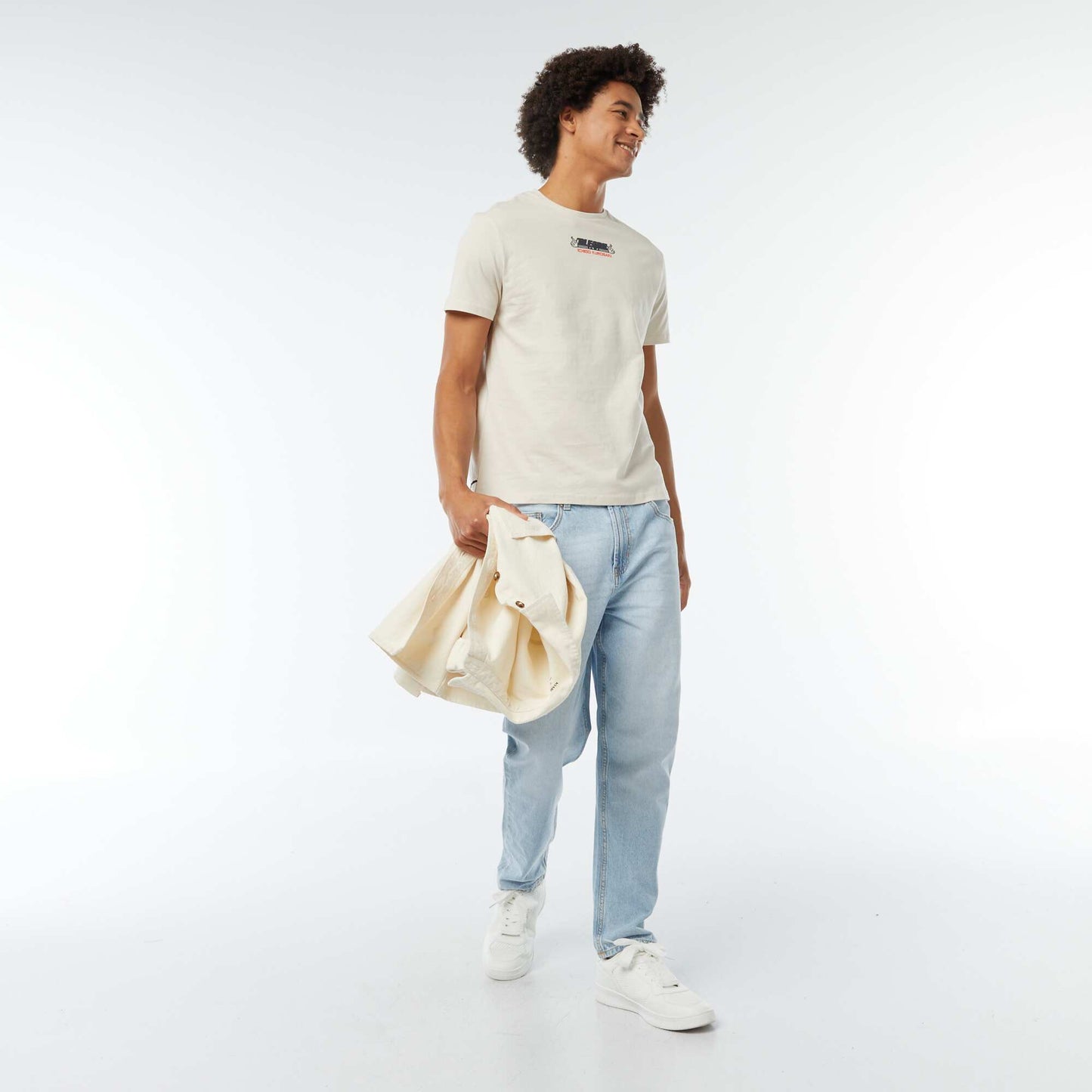 Tee-shirt imprimé 'Bleach' manches courtes GRIS
