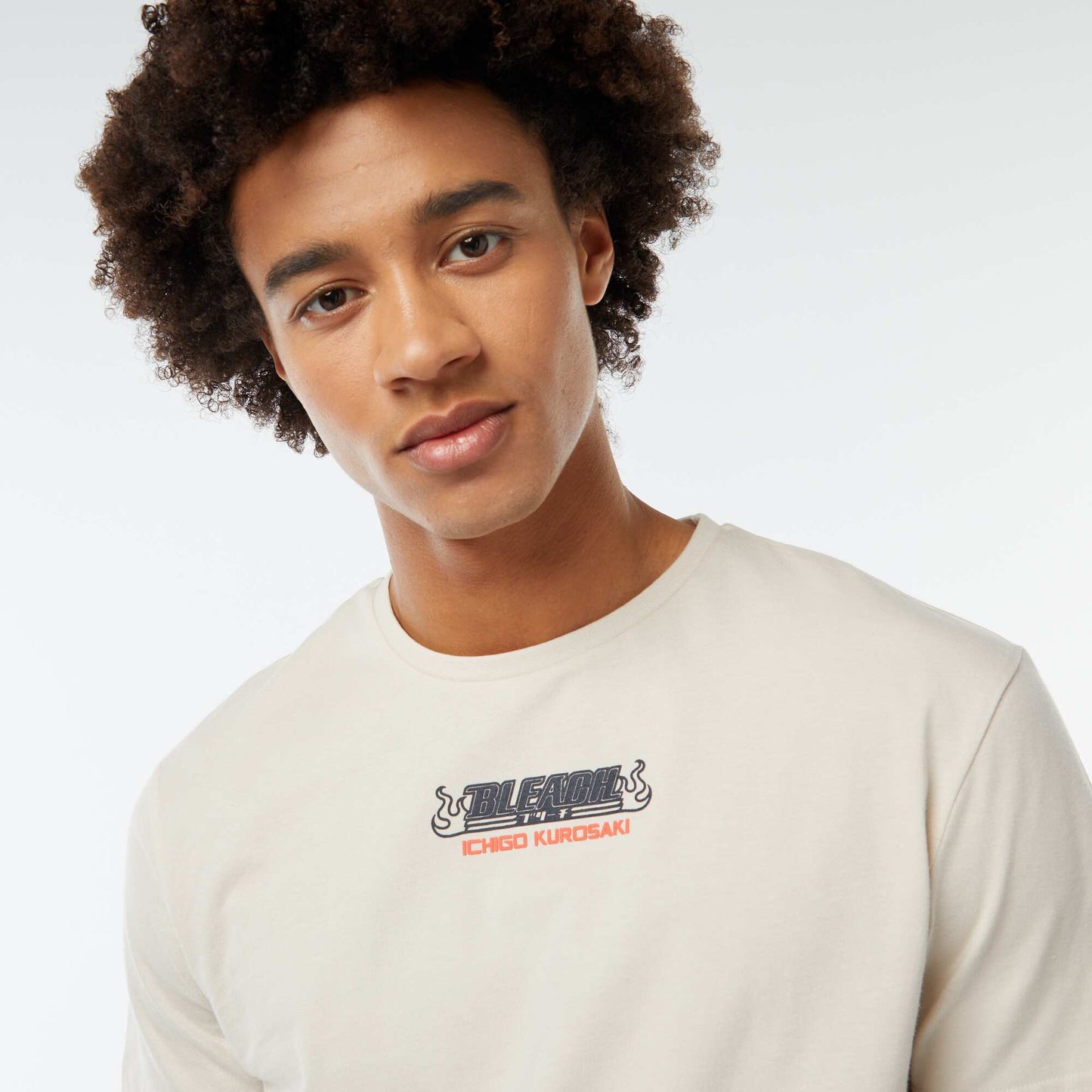 Tee-shirt imprimé 'Bleach' manches courtes GRIS