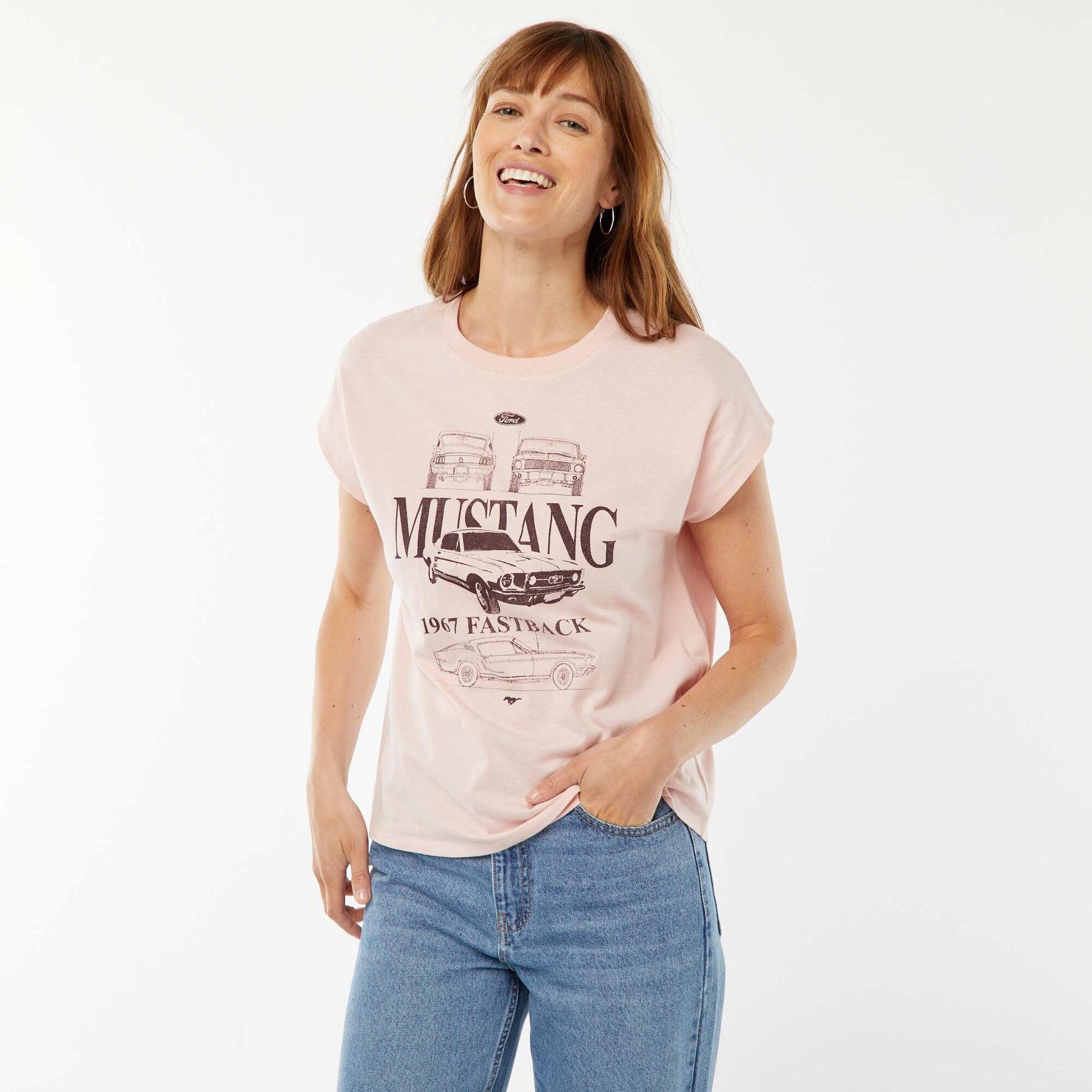 T-shirt sans manches 'Mustang' 'Ford' ROSE