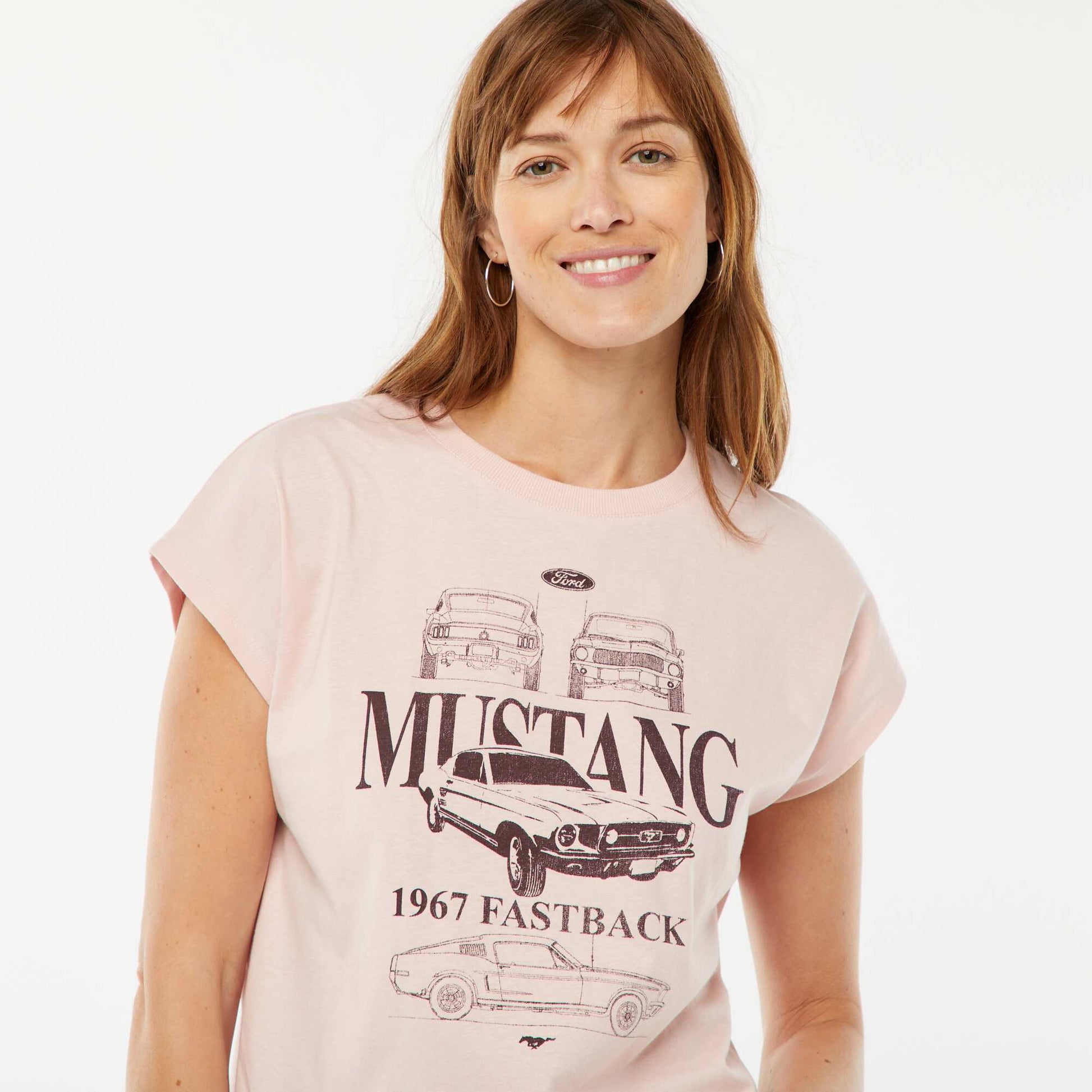 T-shirt sans manches 'Mustang' 'Ford' ROSE