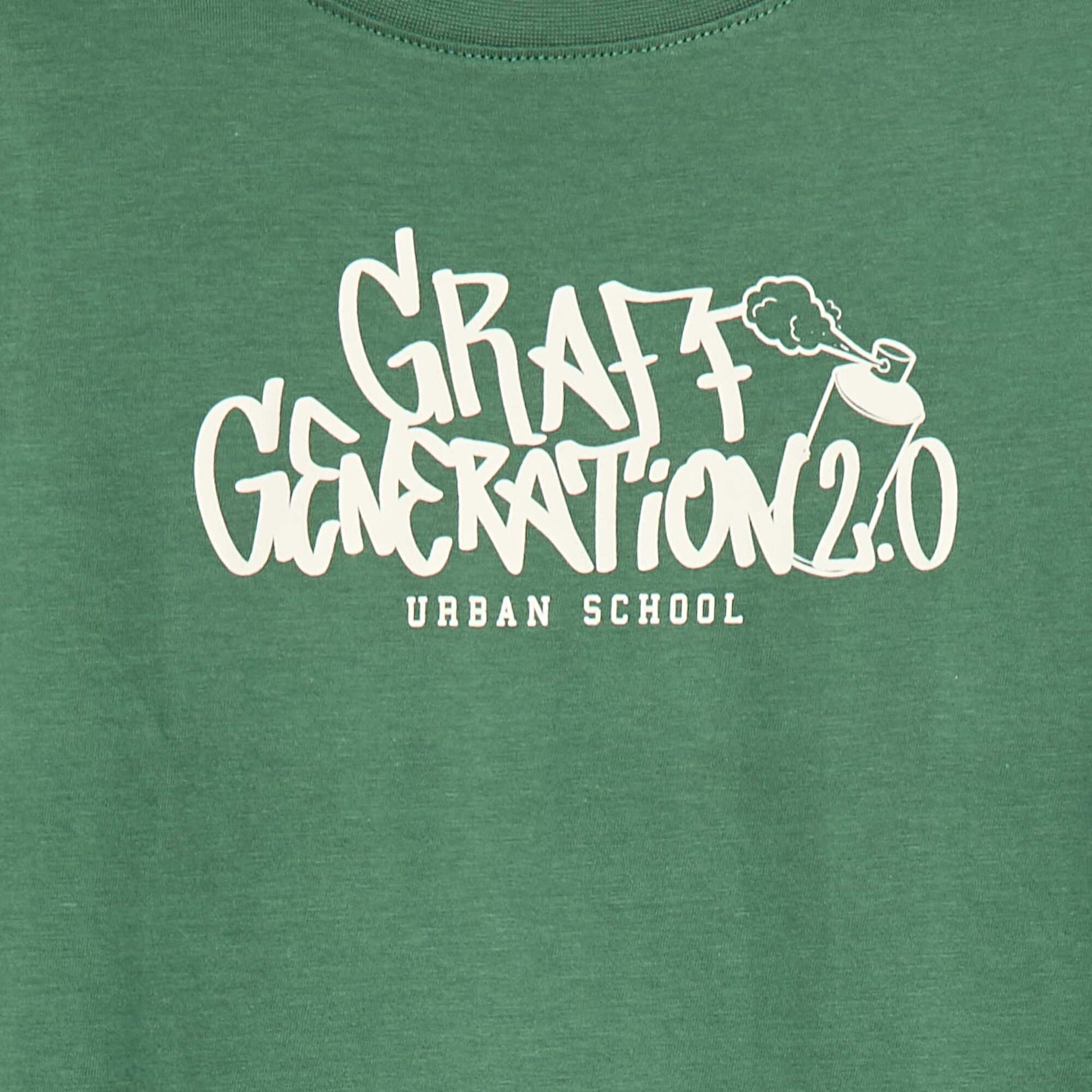 T-shirt imprimé fantaisie à manches longues VERT