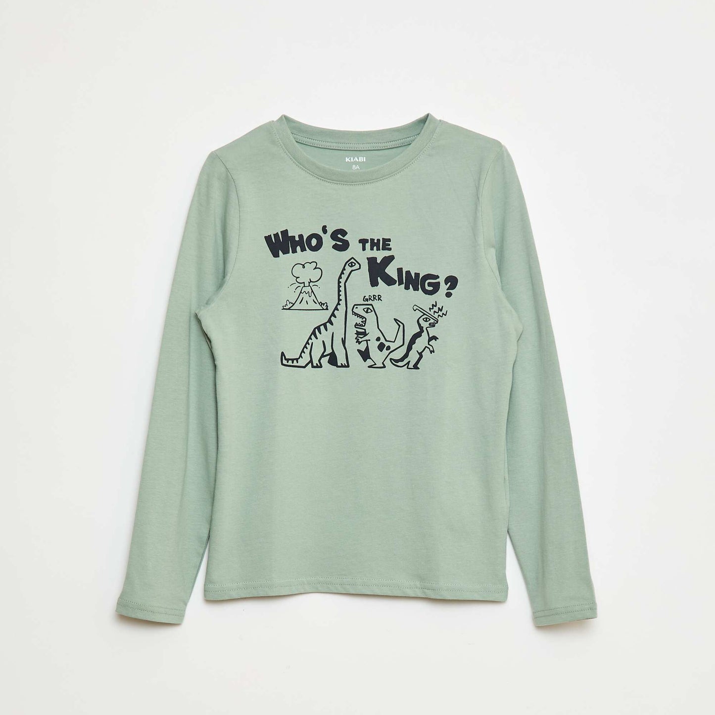 T-shirt imprimé fantaisie à manches longues VERT