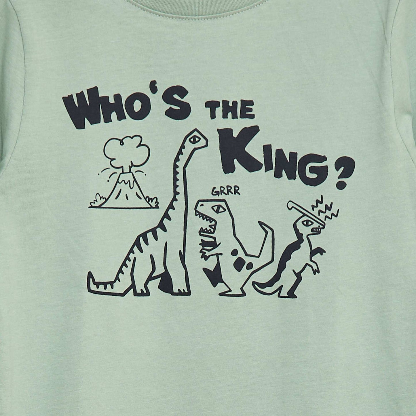 T-shirt imprimé fantaisie à manches longues VERT