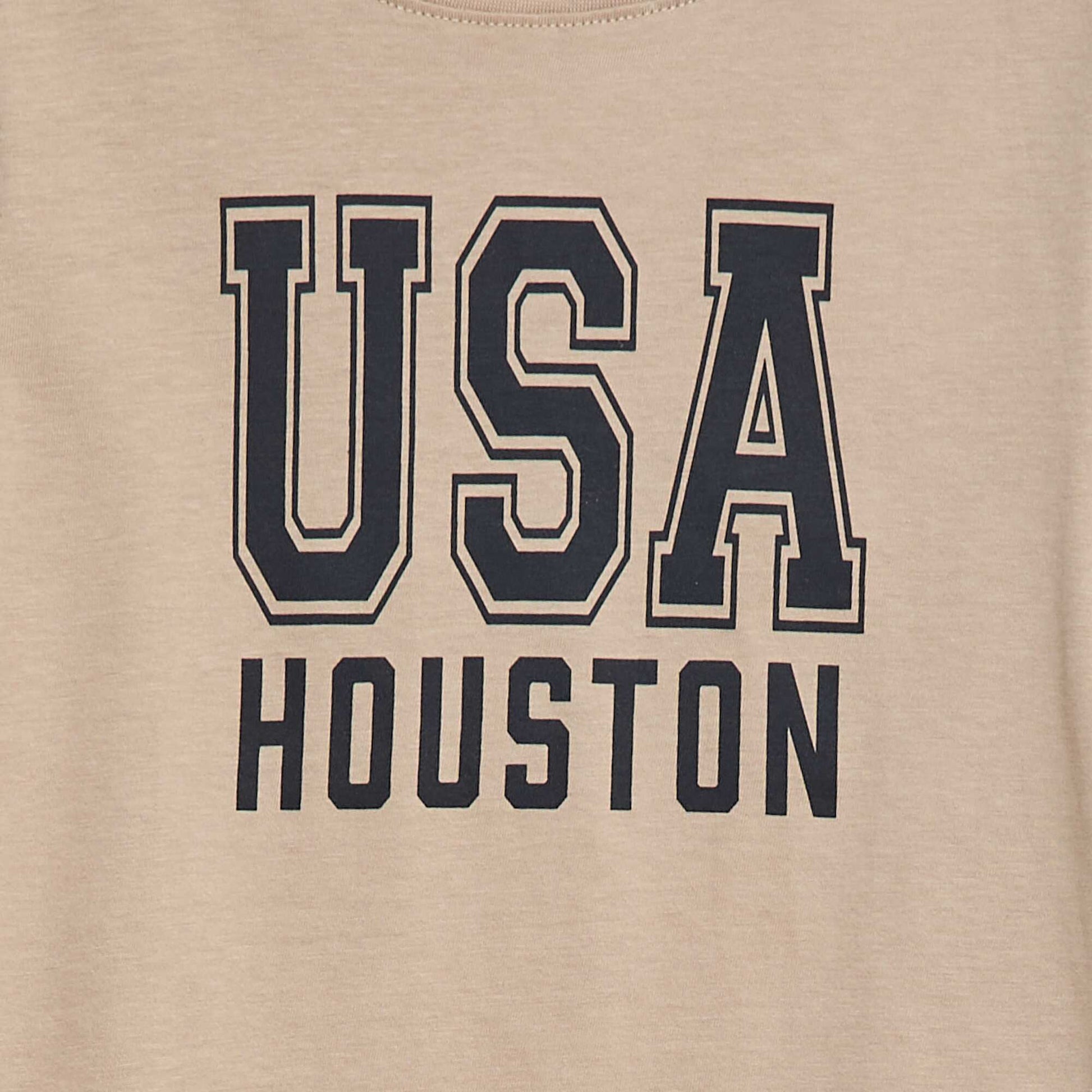 T-shirt imprimé fantaisie à manches longues BEIGE