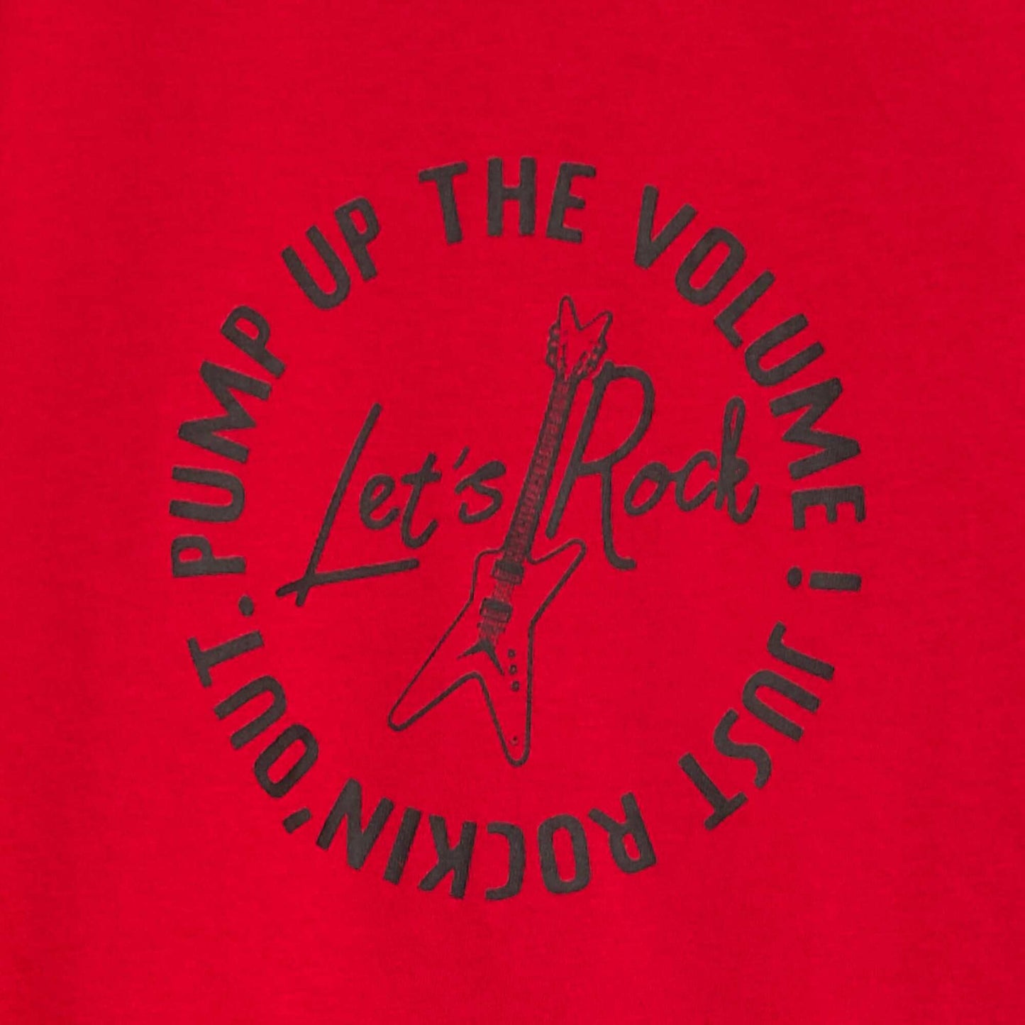 T-shirt imprimé fantaisie à manches longues ROUGE