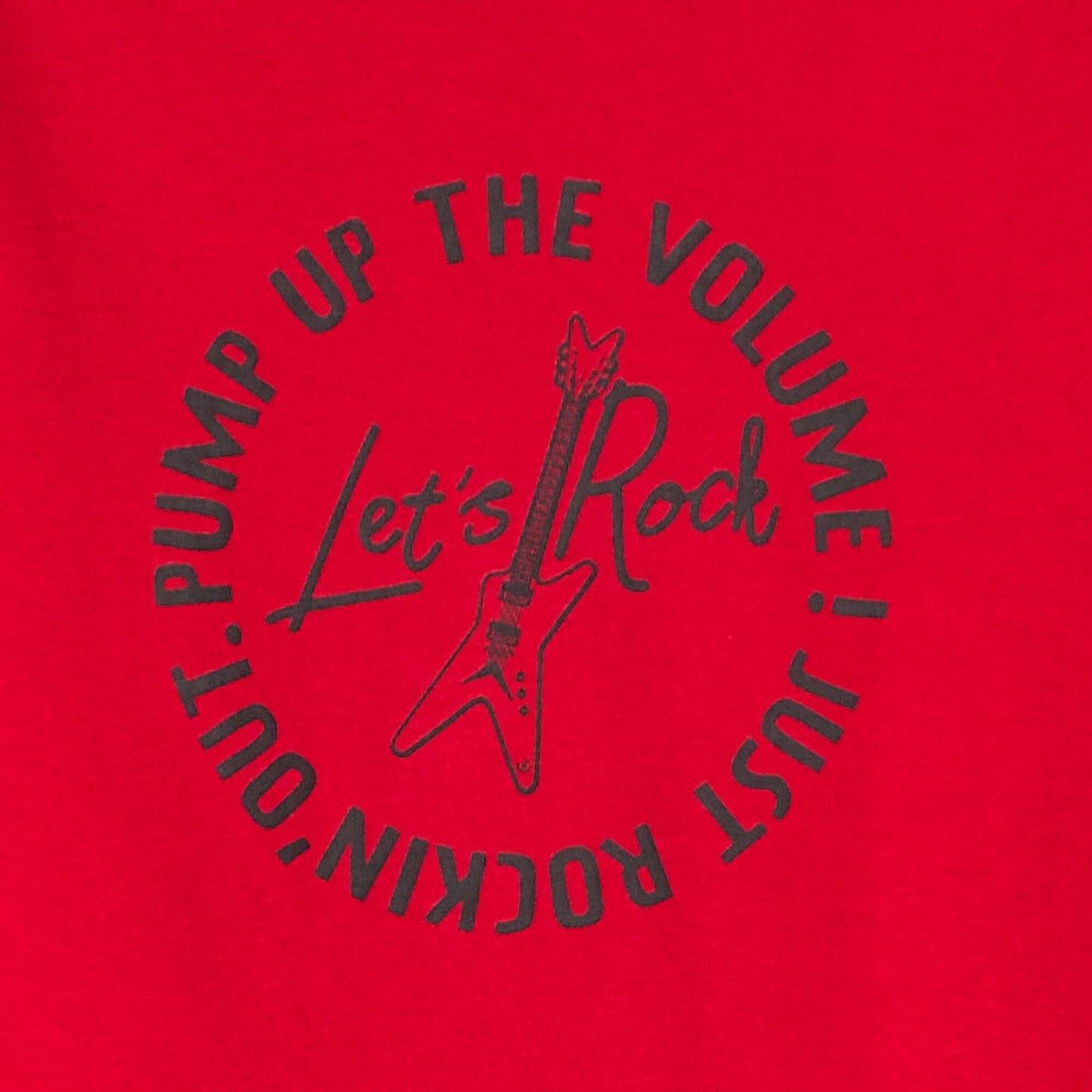 T-shirt imprimé fantaisie à manches longues ROUGE