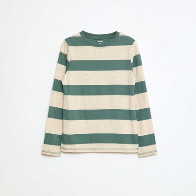 T-shirt à rayures VERT