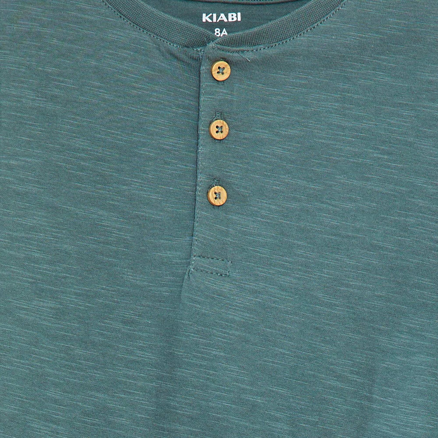 T-shirt à manches longues et col tunisien VERT