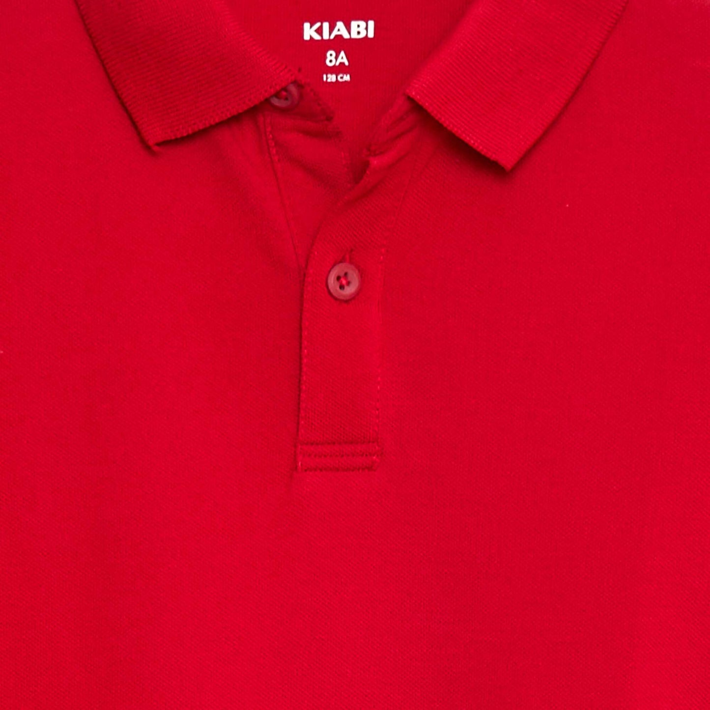 Polo manches longues en maille piquée ROUGE