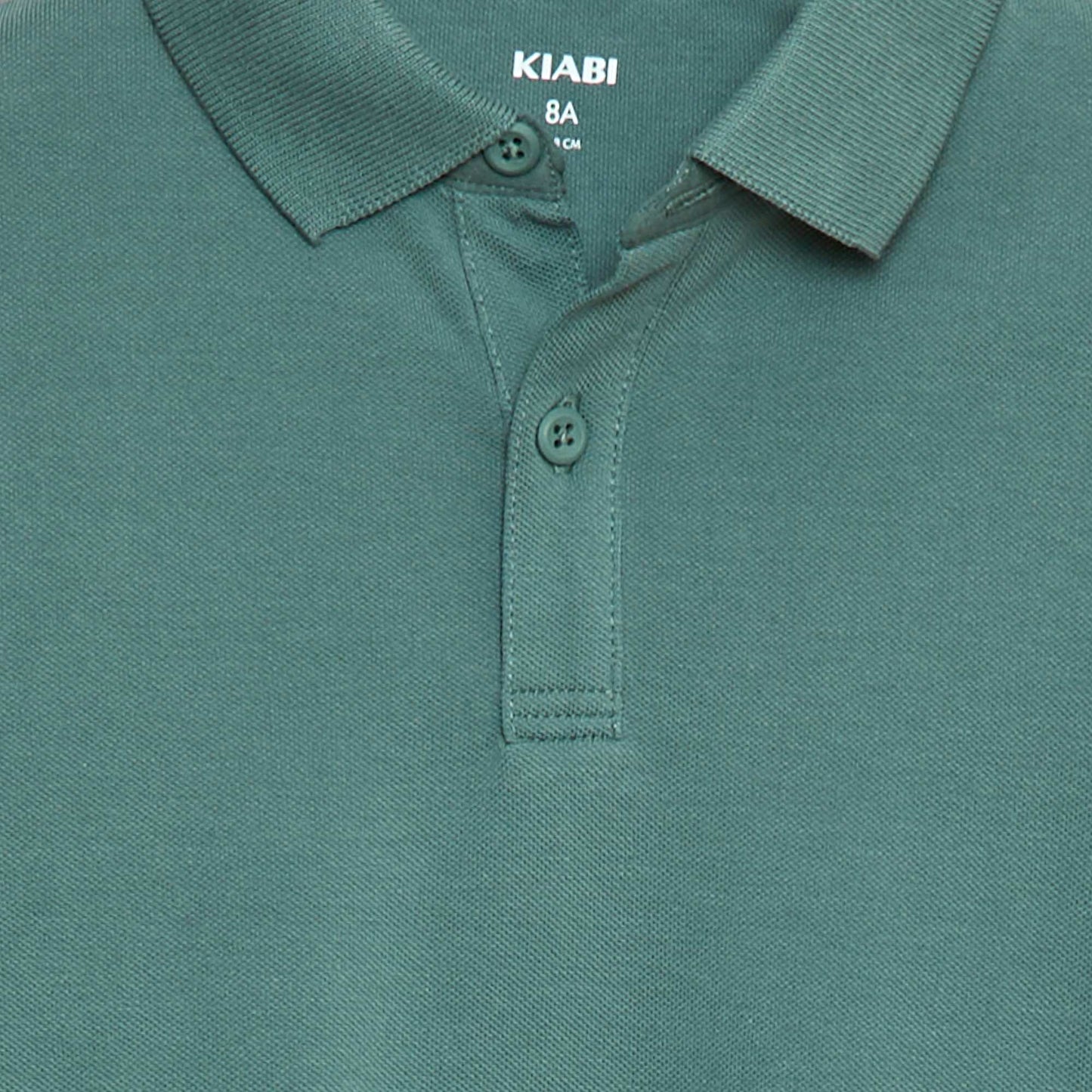 Polo manches longues en maille piquée VERT