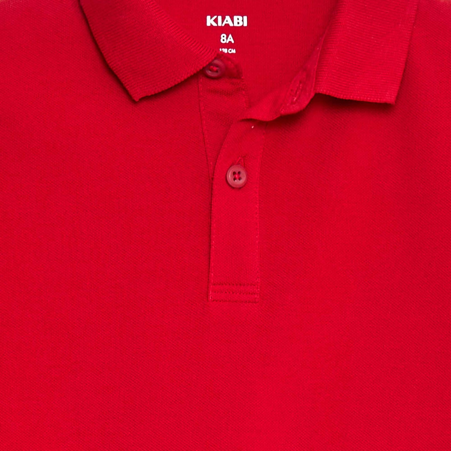 Polo manches longues en maille piquée ROUGE