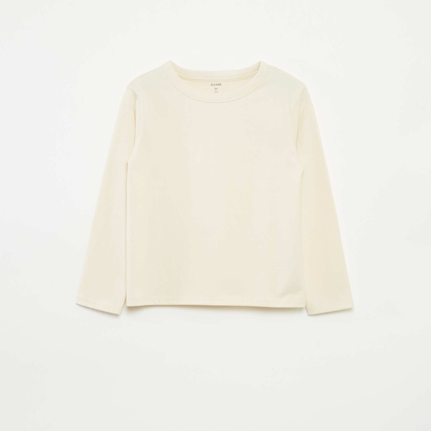 T-shirt manches longues uni BLANC