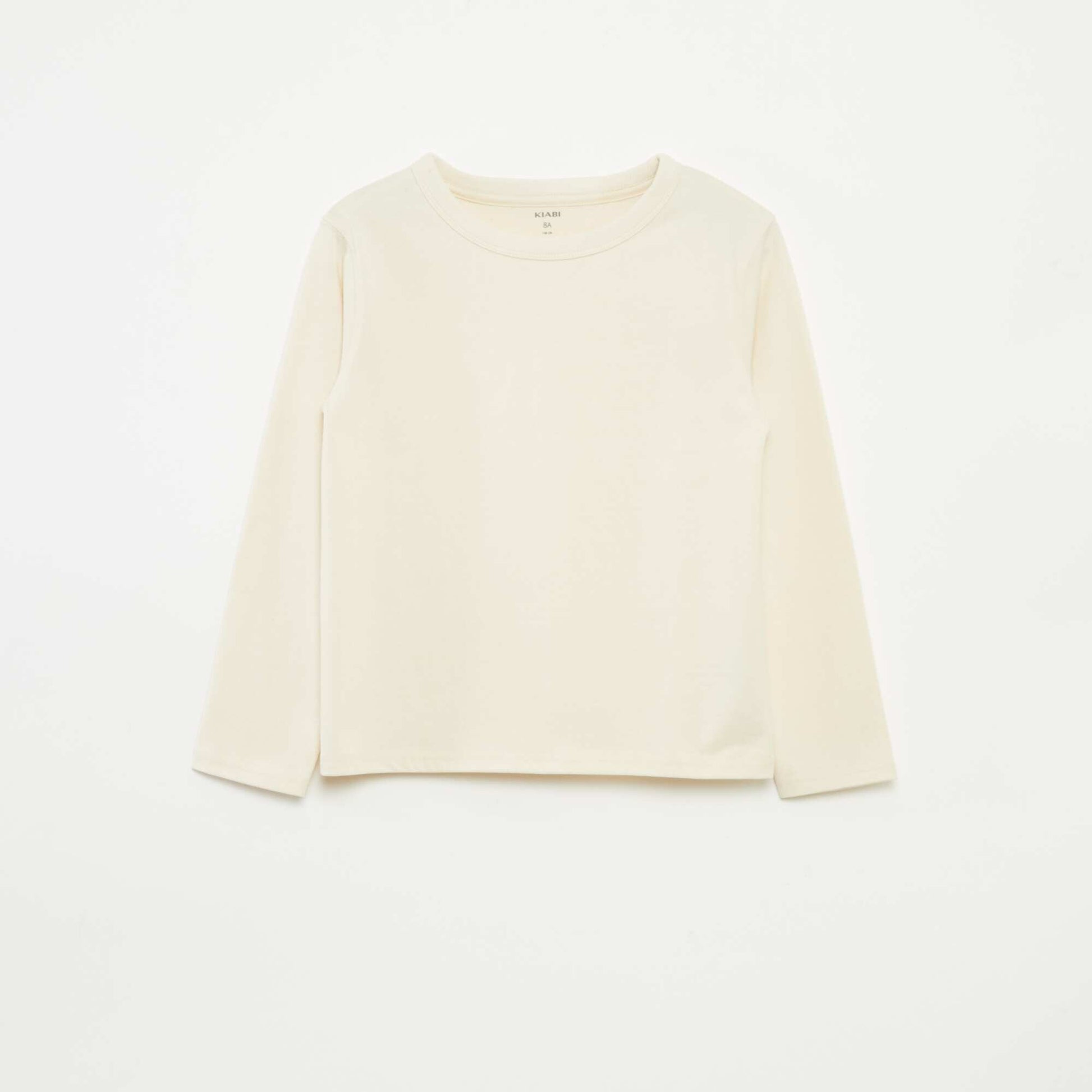 T-shirt manches longues uni BLANC