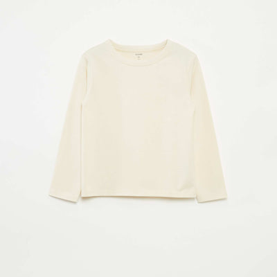 T-shirt manches longues uni BLANC