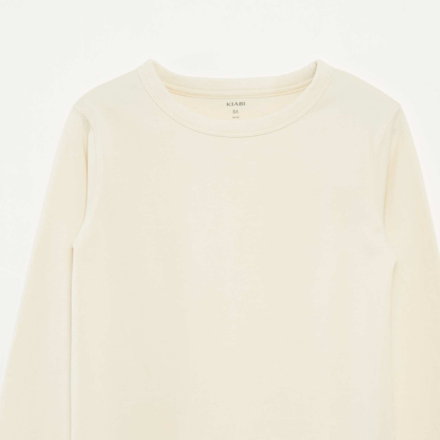 T-shirt manches longues uni BLANC