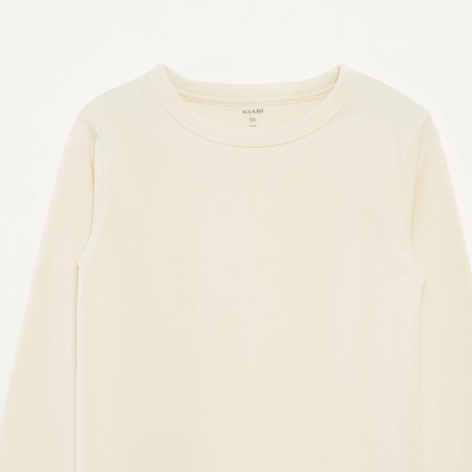 T-shirt manches longues uni BLANC