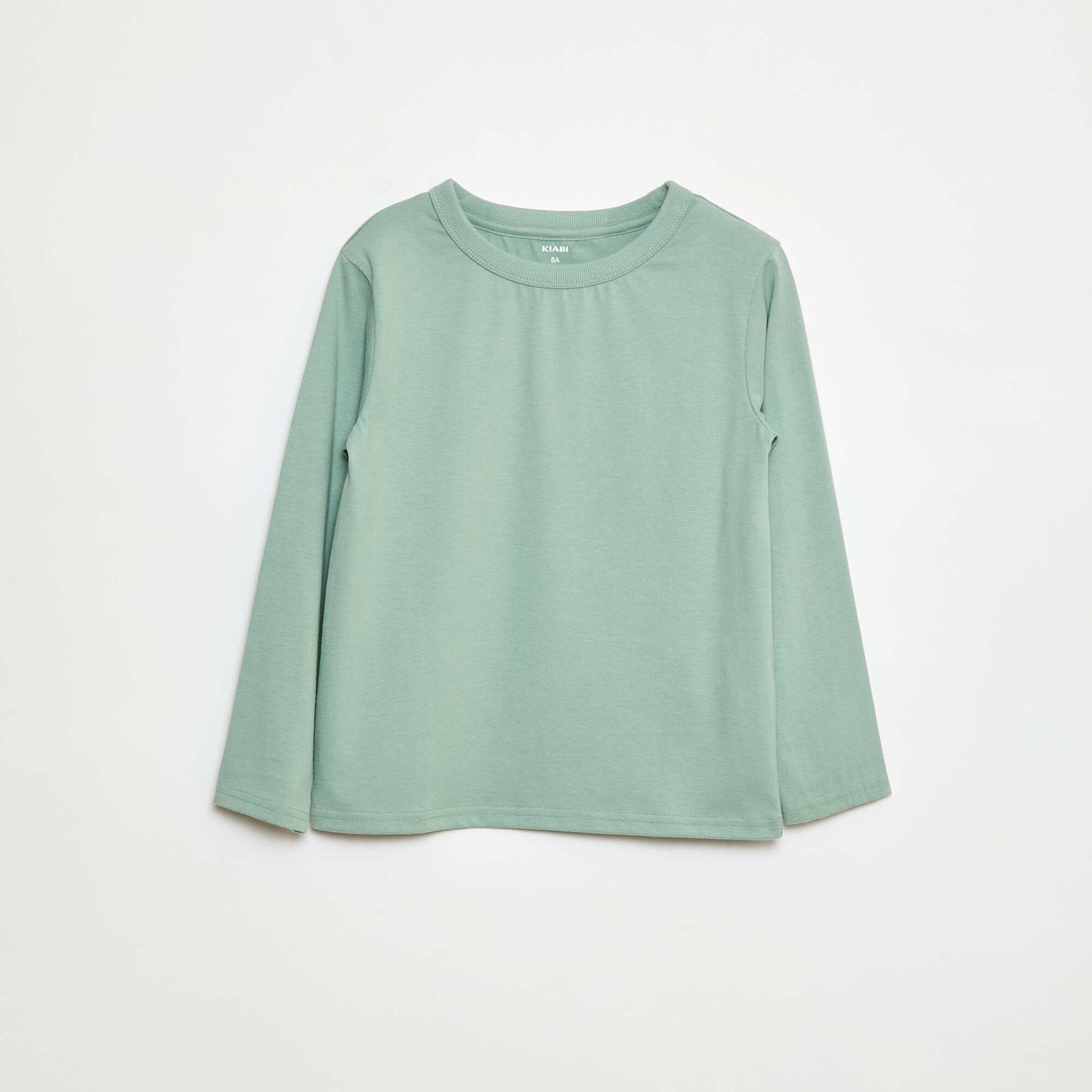 T-shirt manches longues uni VERT