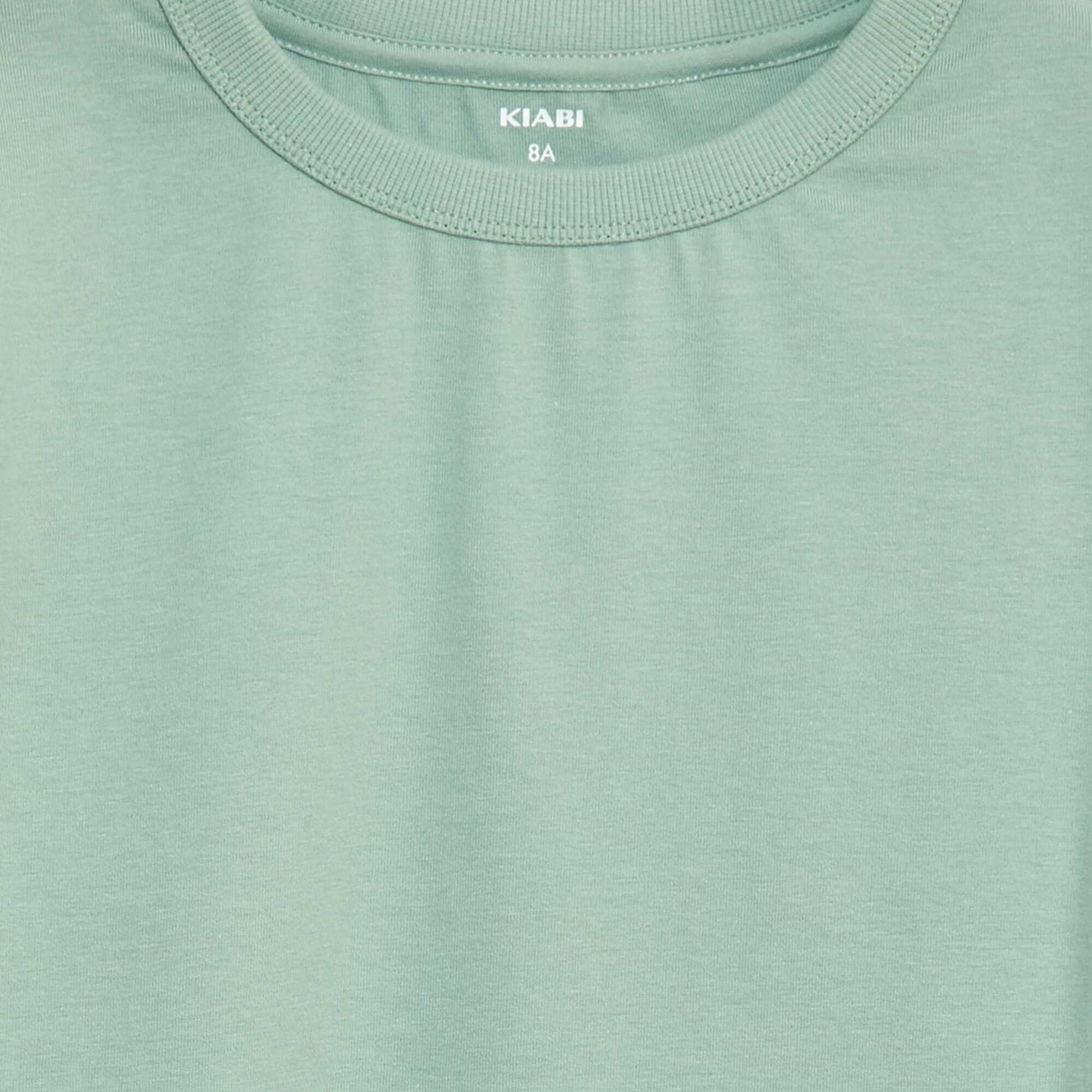 T-shirt manches longues uni VERT
