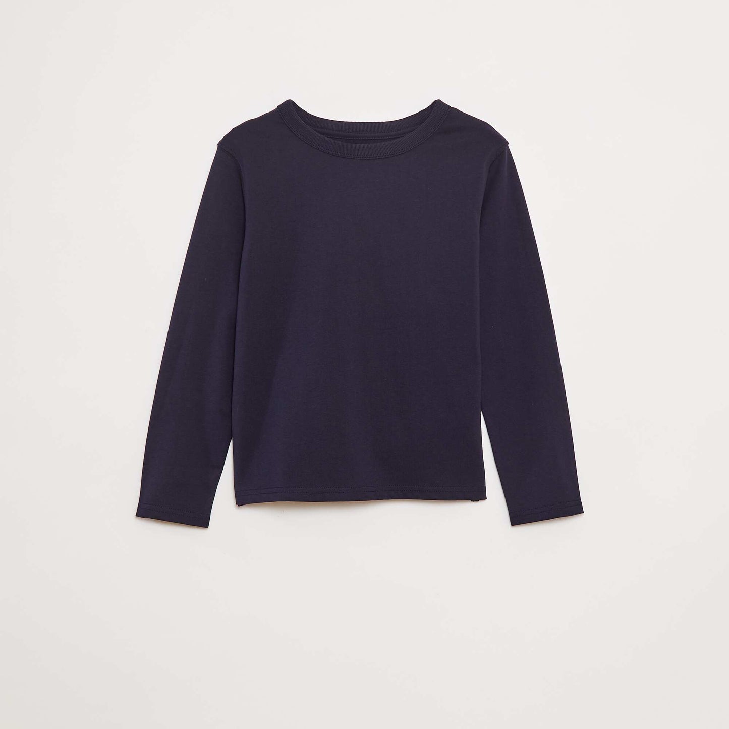 T-shirt manches longues uni BLEU