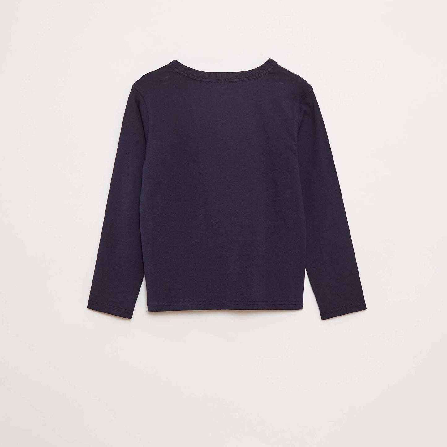 T-shirt manches longues uni BLEU
