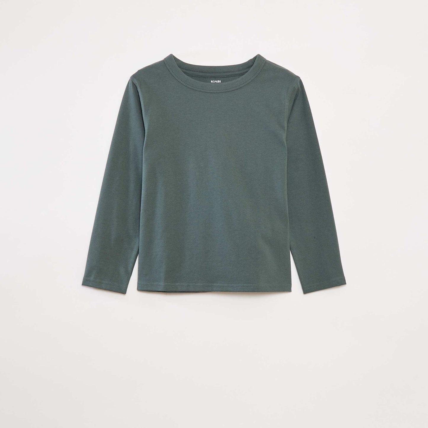 T-shirt manches longues uni VERT
