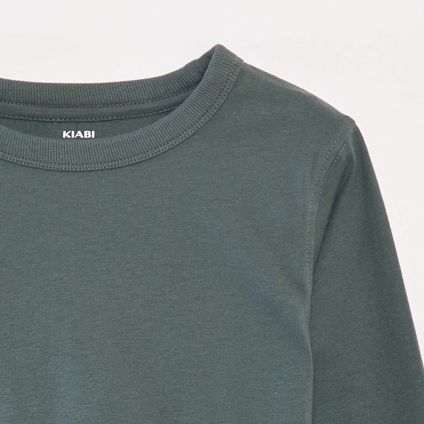T-shirt manches longues uni VERT